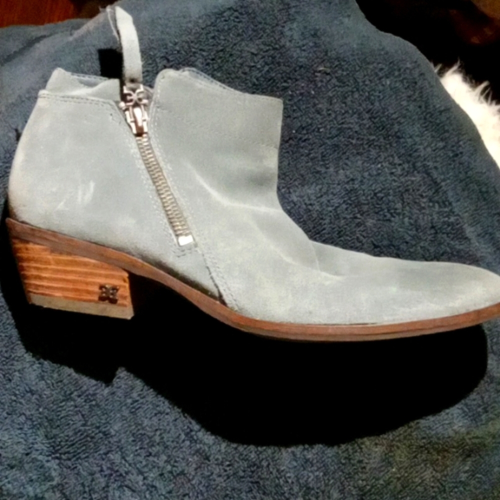 Grey suede Sam edelman ankle boots
